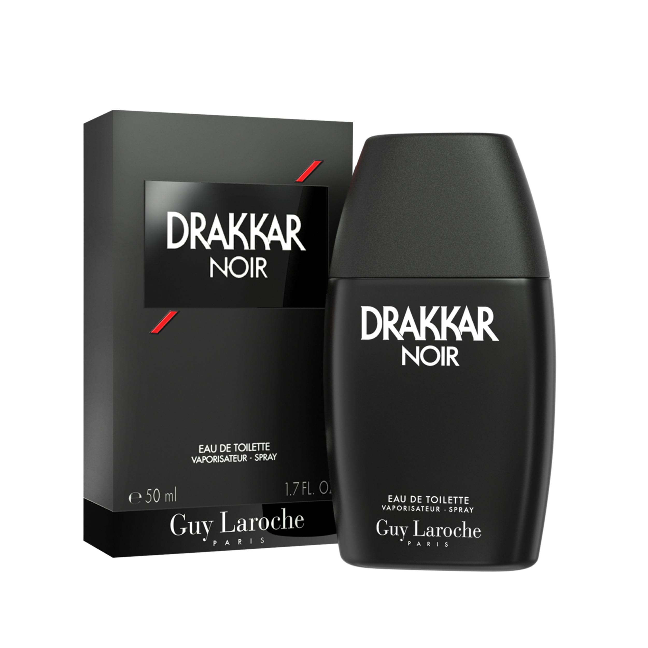 Guy Laroche Drakkar Noir Eau de Toilette for Men 1.7 fl oz cologne bottle