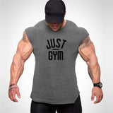 Men Gym Stringer Tank Top Bodybuilding Cotton Sleeveless Workout Vest Fitness Singlet