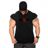 Men Gym Stringer Tank Top Bodybuilding Cotton Sleeveless Workout Vest Fitness Singlet