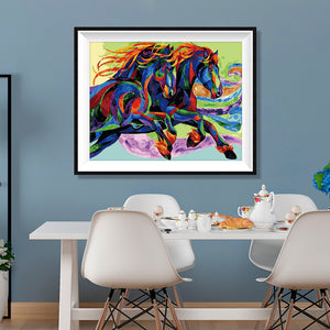 horses diamond painting diy full drill ab rhinestone art kit 