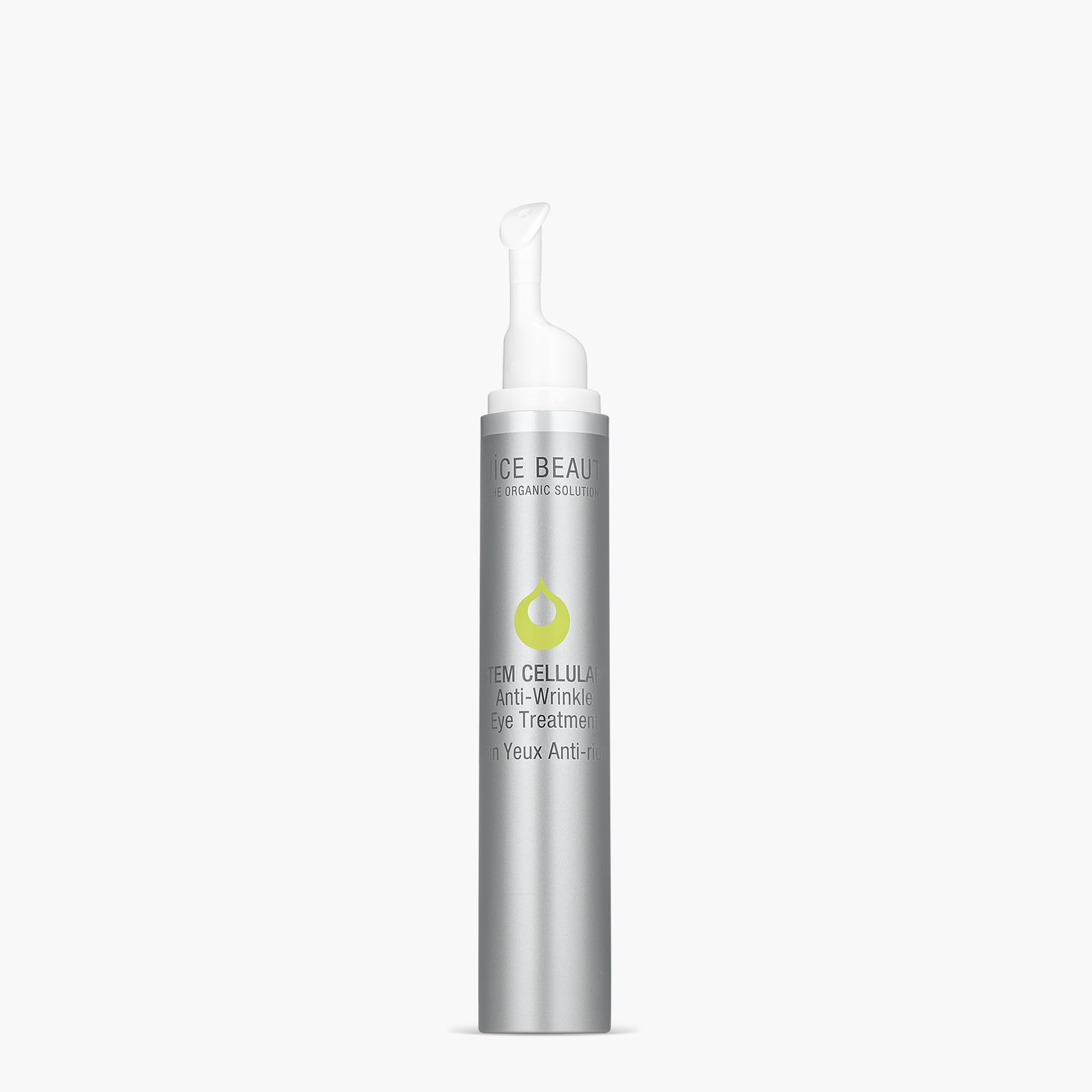 Juice Beauty Stem Cellular Anti-Wrinkle Eye Treatment bottle, an organic and vegan formula for youthful, bright eyes.