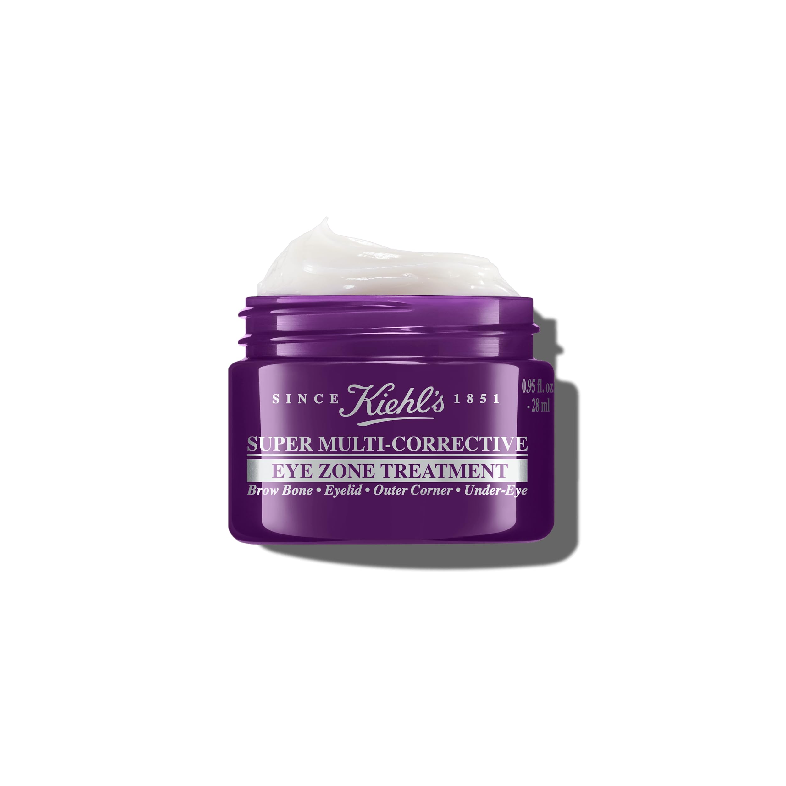 Large 0.95 fl oz jar of Kiehl's Super Multi-Corrective Eye Cream, a multi-tasking anti-aging treatment for a visible eye lift.