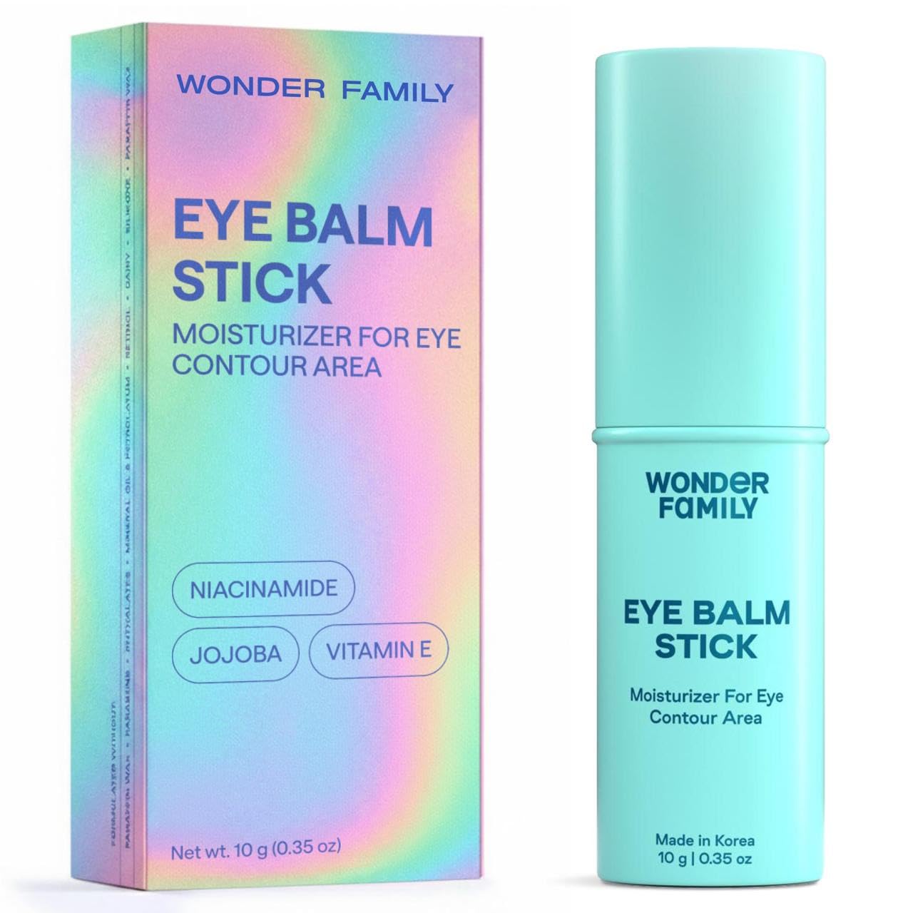 Portable Korean Under Eye Balm Stick, a sleek twist-up applicator for hydrating under-eye skin and reducing dark circles and fine lines.