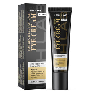0.5 oz tube of LPH LAB Temporary Eye Tightener cream for instant smoothing of eye bags and wrinkles.