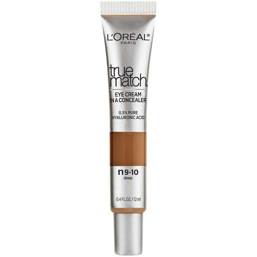 L’Oréal Paris True Match Eye Cream in a Concealer - Shade Deep N9-10 Neutral for Rich, Deep Skin Tones