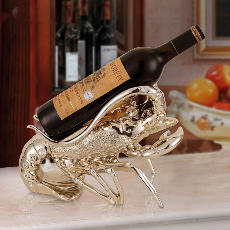 lobster wine rack resin bottle holder european style home bar decor