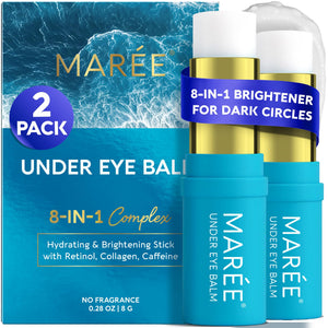 MAREE Under Eye Balm Stick 2-Pack - Two Portable Anti-Aging Eye Sticks for Daily Use