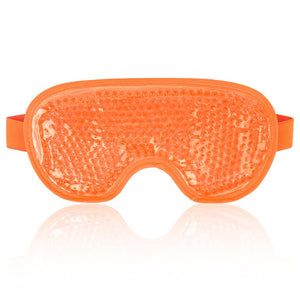 NEWGO cooling eye mask orange cold ice pack for puffy eyes dark circles headache and stress relief