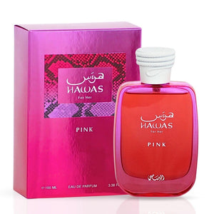 RASASI Hawas Pink Eau de Parfum for Women 100 ml floral fruity perfume bottle