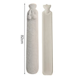 Long Hot Water Bottle Plush Cover Leakproof Body Warmer Neck Back
