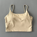 Women Straps Camisole Fitness Yoga Top Quick Dry Sports Bra Crop Vest Workout Tank
