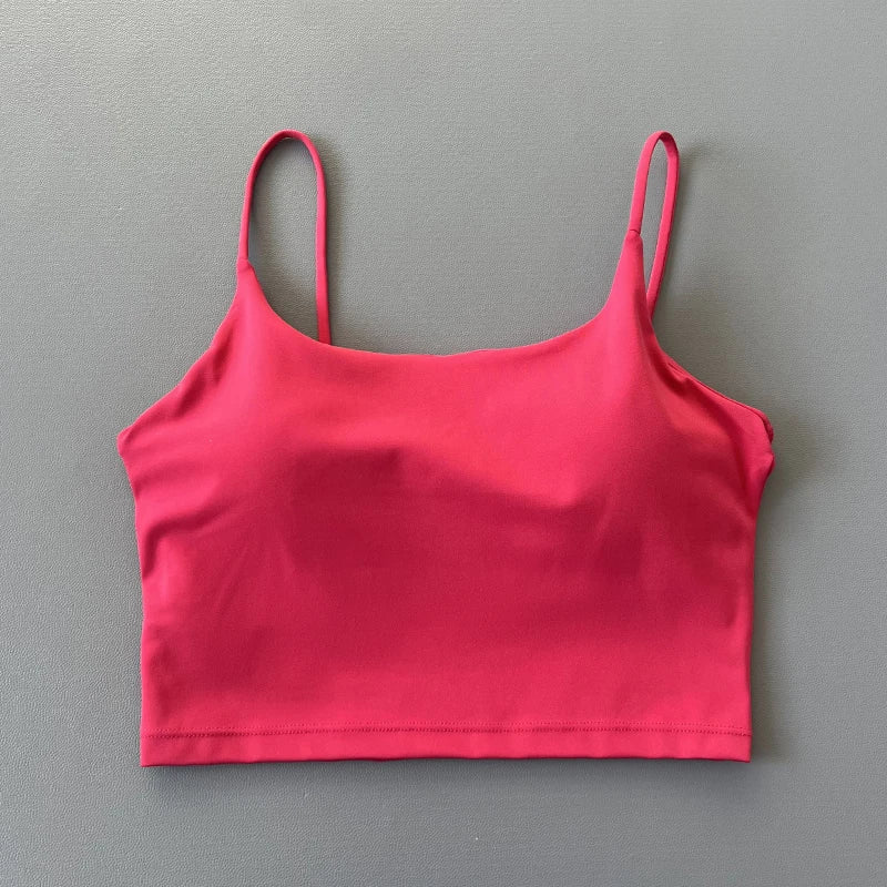 Women Straps Camisole Fitness Yoga Top Quick Dry Sports Bra Crop Vest Workout Tank