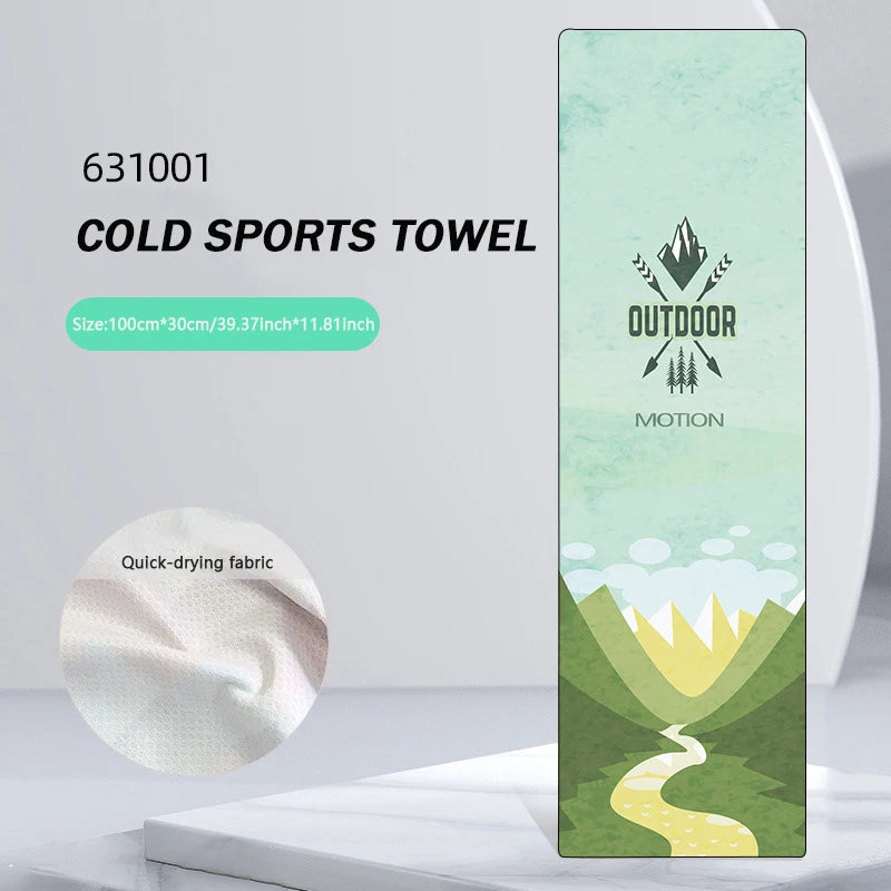 Cooling Sports Towel Quick Dry Microfiber Sweat Absorbent Gym Running Towel
