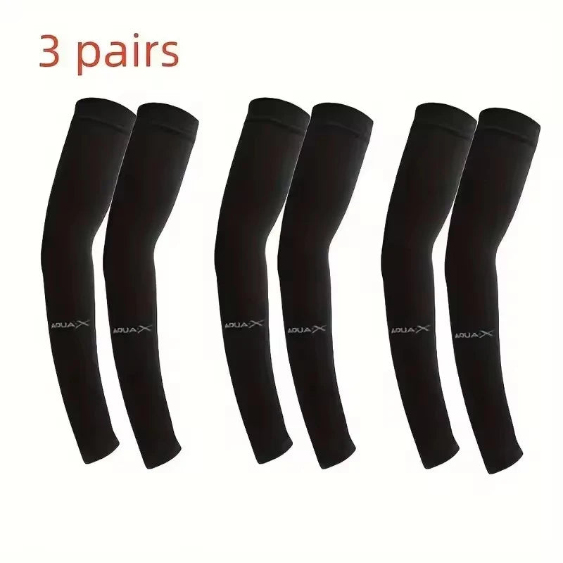 UV Protection Arm Sleeves Breathable Ice Silk Cooling Sleeves for Sports Outdoor