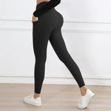 Women High Waist Leggings with Pockets Tummy Control Butt Lifting Fitness Yoga Pants