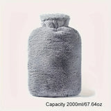 Plush Hot Water Bottle 1L 2L Leakproof Hand Warmer Cramps Relief Winter
