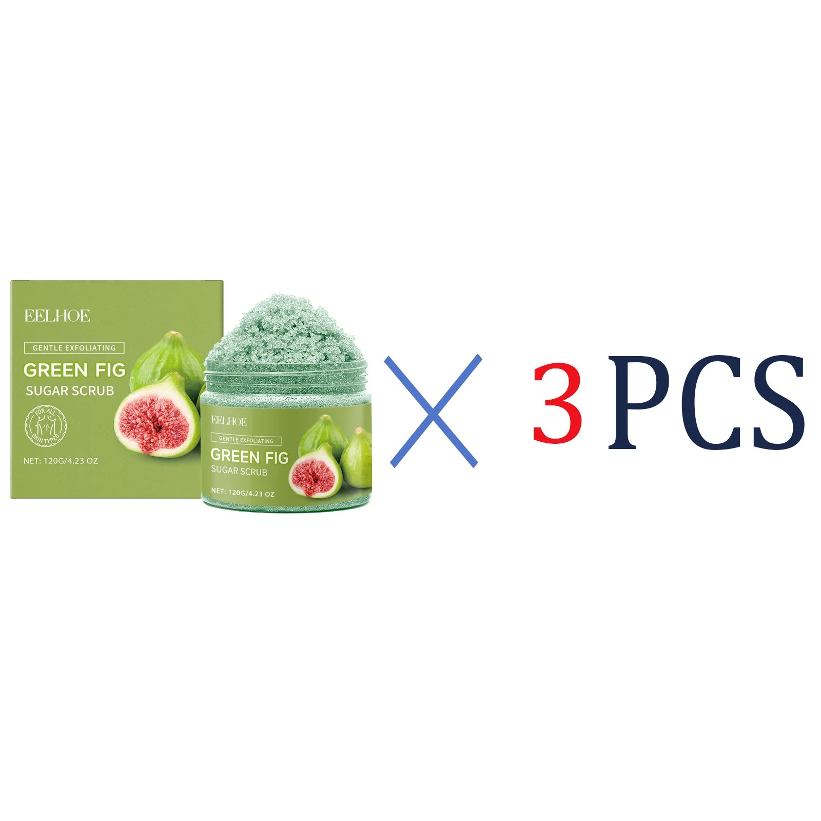 Exfoliating Sugar Body Scrub Smooth & Hydrating Green Fig Scent