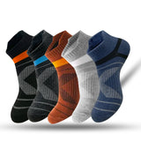 5 Pairs Men Ankle Socks Cotton Sports Short Socks Breathable Running Fitness Casual Socks