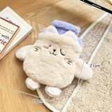 Cute Plush Hot Water Bottle – Leak-Resistant Rubber Heat Bag for Hand, Foot & Body Warmth (400ml/750ml)