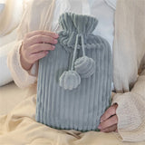 Plush Hot Water Bottle Cover 1L/2L – Removable Faux Fur Fleece Sleeve for Heat Retention & Protection