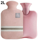 Hot Water Bottle 1L 2L Knitted Cover Leakproof Pain Relief Warmer