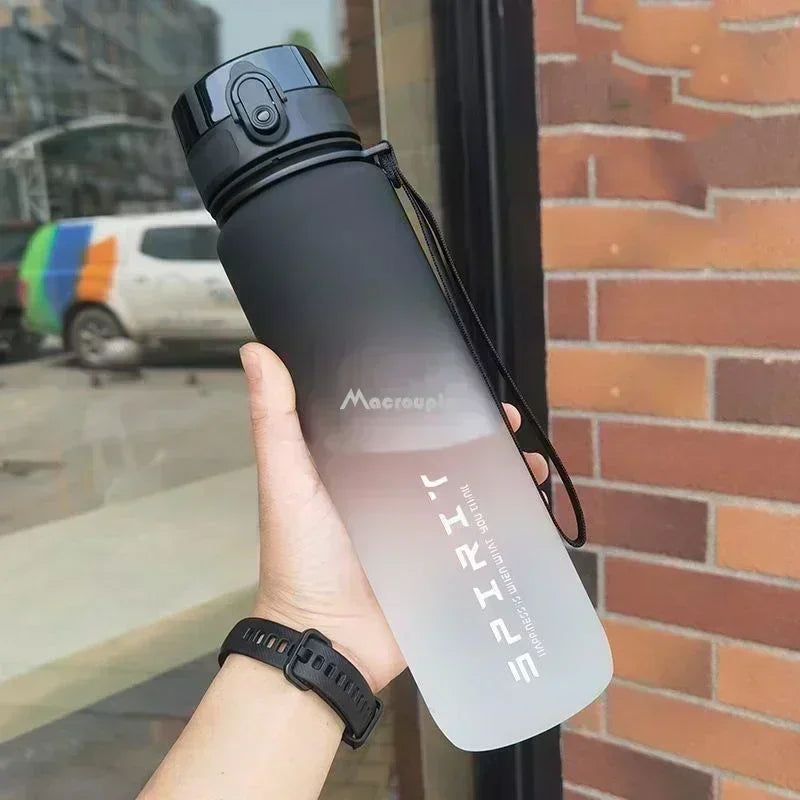 Large Capacity Sports Water Bottle 0.5L 1L Leak Proof Portable Gym Fitness Drinking Bottle