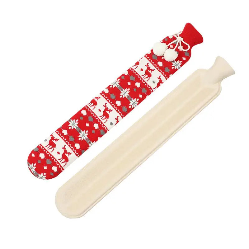2L Long Hot Water Bottle Belt Plush Cover Leakproof Waist Belly Warmer