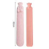 Long Hot Water Bottle Plush Cover Leakproof Body Warmer Neck Back