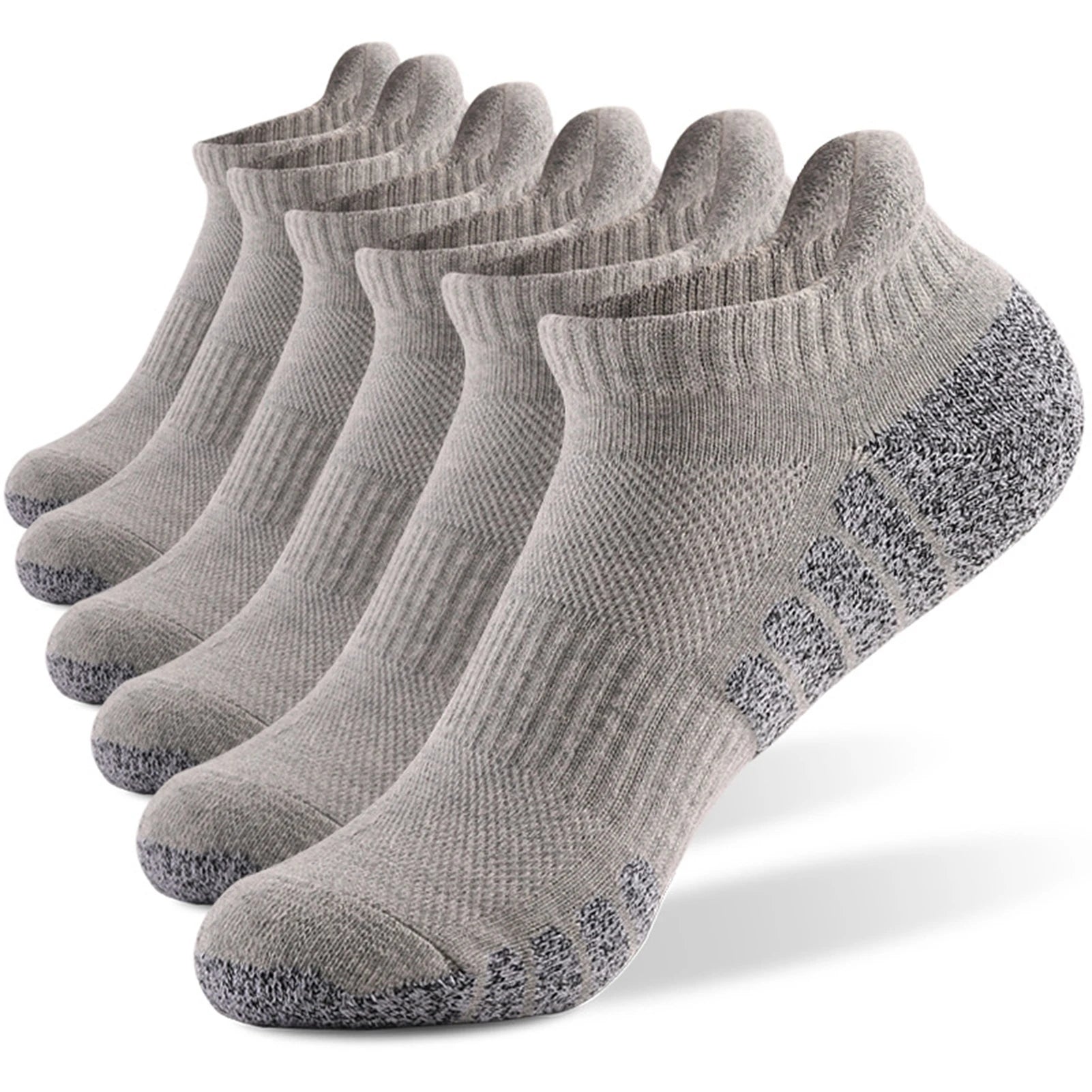 6 Pairs Sports Ankle Socks Breathable Non-Slip Running Fitness Socks