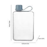 Flat Pocket Water Bottle 500ml – Slim Leakproof Tritan Flask for Travel, Sports & Daily Hydration