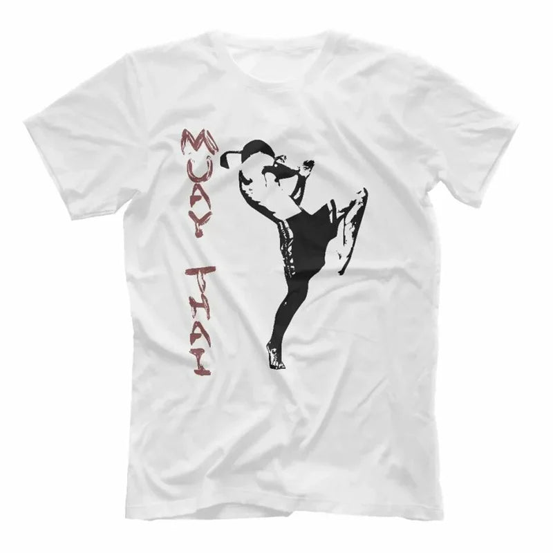 Men’s Oversized Boxing Muay Thai 3D Print Gym T-Shirt Summer Fitness Sportswear