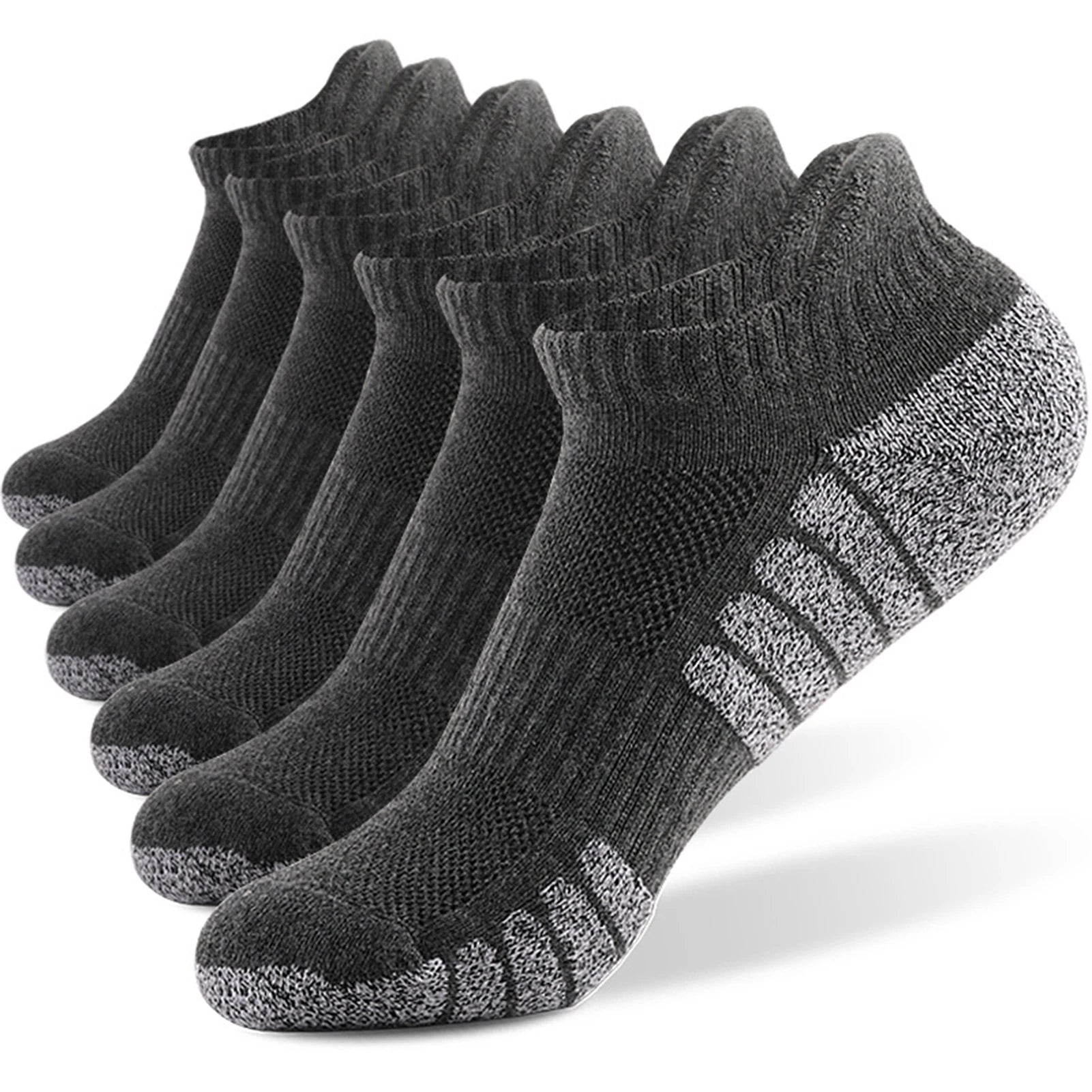 6 Pairs Sports Ankle Socks Breathable Non-Slip Running Fitness Socks