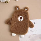 Mini Cute Hot Water Bottle 350ml Plush Cartoon Hand Warmer Leakproof