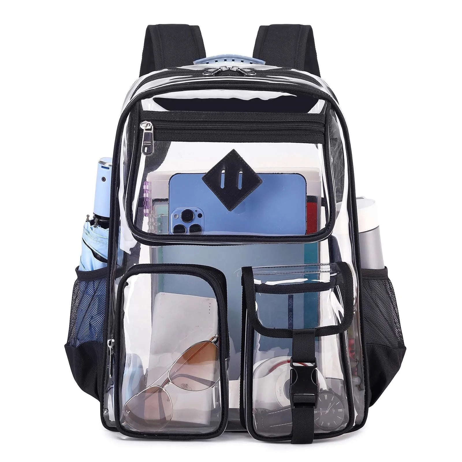 Transparent PVC Waterproof Backpack Large Capacity Fitness Sports School Backpack Outdoor Gym Bag