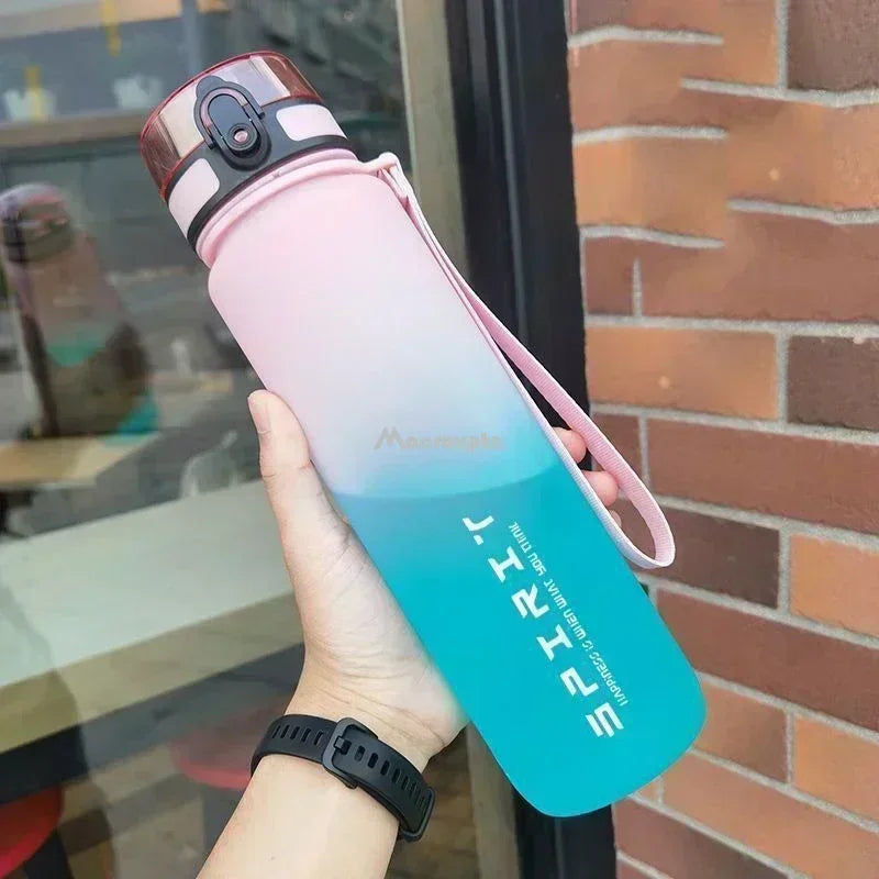 Large Capacity Sports Water Bottle 0.5L 1L Leak Proof Portable Gym Fitness Drinking Bottle