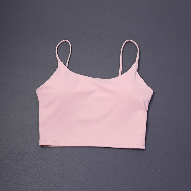 Women Straps Camisole Fitness Yoga Top Quick Dry Sports Bra Crop Vest Workout Tank