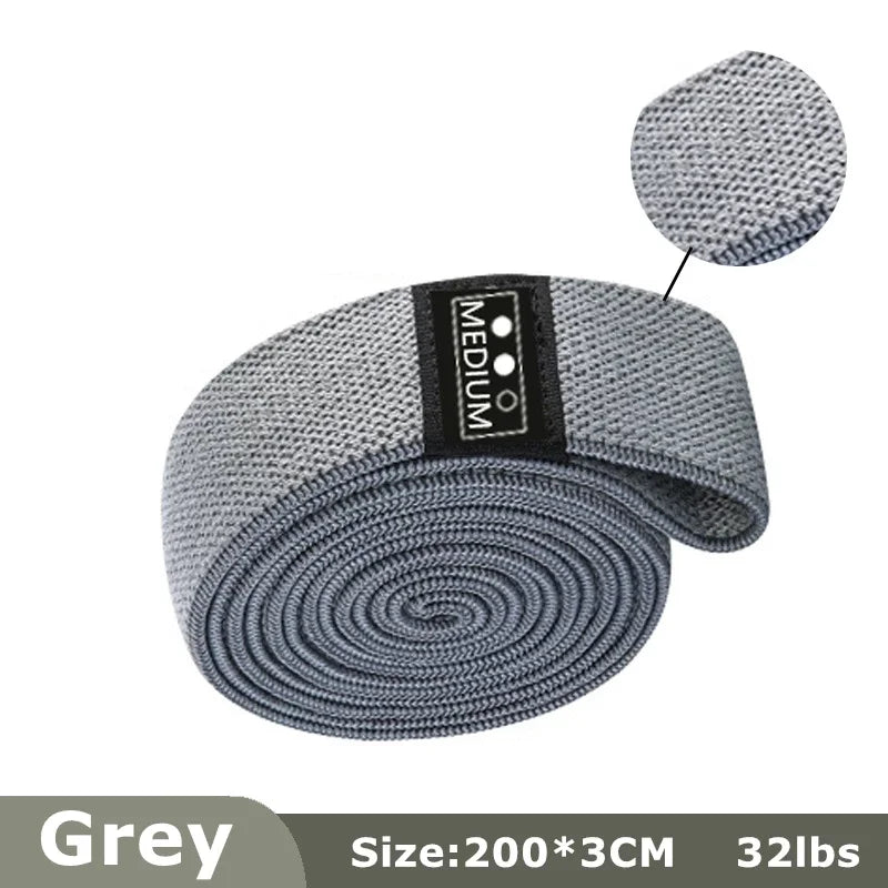 200cm Fabric Resistance Bands Set for Yoga Pilates Stretching Glutes Leg Training