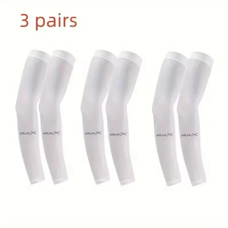 UV Protection Arm Sleeves Breathable Ice Silk Cooling Sleeves for Sports Outdoor