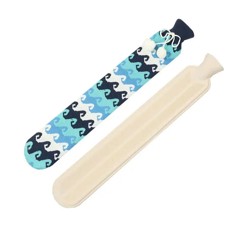 1L Long Hot Water Bottle with Soft Plush Cover – Heat Wrap for Neck, Shoulder, Back & Waist Comfort