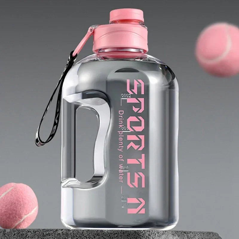 Large Capacity Water Bottle 1.7L / 2.7L – BPA-Free Tritan Sports Bottle with Measurement Scale & Carry Strap