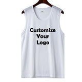 Custom Men Sleeveless Fitness Tank Top Ice Silk Muscle Workout Vest Gym Training Sports Shirt S–4XL