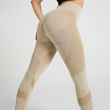 High Waist Mesh Fitness Leggings Booty Lift Seamless Yoga Pants for Women