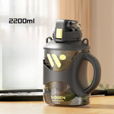 GIANXI 2.2L Large Capacity Sports Water Bottle with Scale Portable Fitness Drinking Kettle
