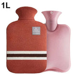 Hot Water Bottle 1L 2L Knitted Cover Leakproof Pain Relief Warmer