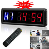 Fitness Interval Timer LED Gym Clock Tabata EMOM MMA Stopwatch with Remote Control for Home Gym Training