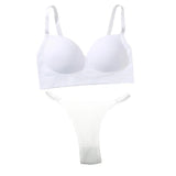 Seamless Women Sports Bra and Panty Set Fitness Lingerie Set Crop Top Style