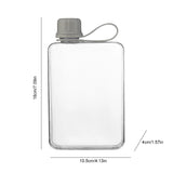 Flat Pocket Water Bottle 500ml – Slim Leakproof Tritan Flask for Travel, Sports & Daily Hydration