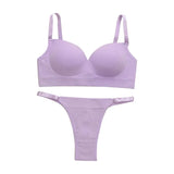 Seamless Women Sports Bra and Panty Set Fitness Lingerie Set Crop Top Style