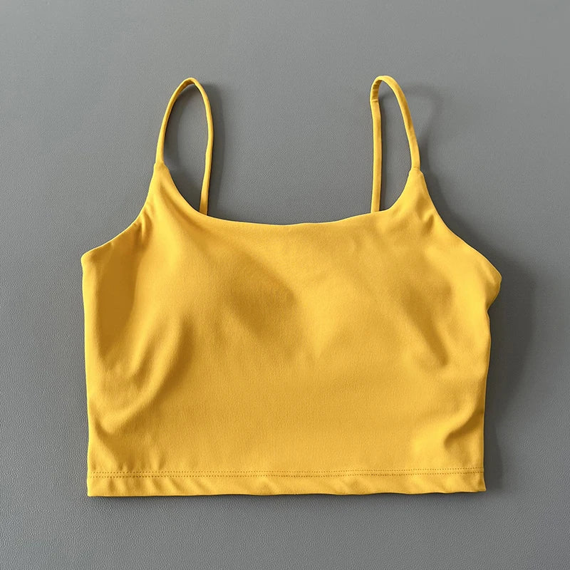 Women Straps Camisole Fitness Yoga Top Quick Dry Sports Bra Crop Vest Workout Tank