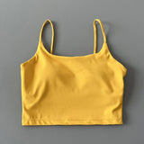 Women Straps Camisole Fitness Yoga Top Quick Dry Sports Bra Crop Vest Workout Tank